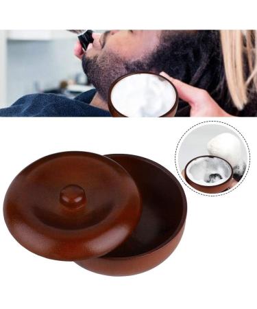 Raguso Wooden Shaving Bowl 10x10x6 - Sturdy Rubberwood with Lid for Men s Foaming Shaving Cream | International Shipping Available - Buy Online on SooperMarket.com