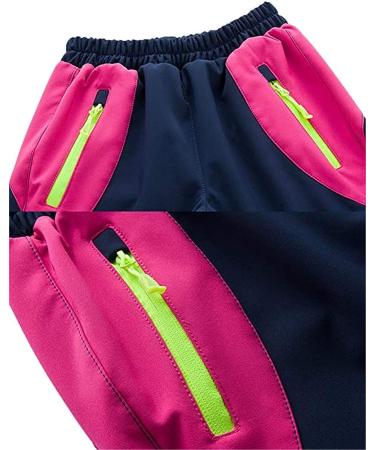 Kids Waterproof Ski Bibs | Youth Outdoor Mountain Pants | Windproof Soft Shell | Hiking Snow Pants 3-4T | Black-Purple - Buy Online on SooperMarket.com