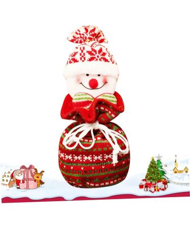 KOMBIUDA 1pc Snowman Storage Candy Bag Bags Kids Ornament Hanging Knitted Portable Christmas Adorable 1 count (Pack of 1) As Shown - Buy Online on SooperMarket.com