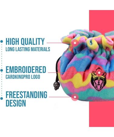 CardKingPro Immense Dice Bag - Rainbow & Blue - 15 Pocket OCD Edition - Capacity 200+ Dice - Patented Design for Dice Hoarders - Buy Online on SooperMarket.com