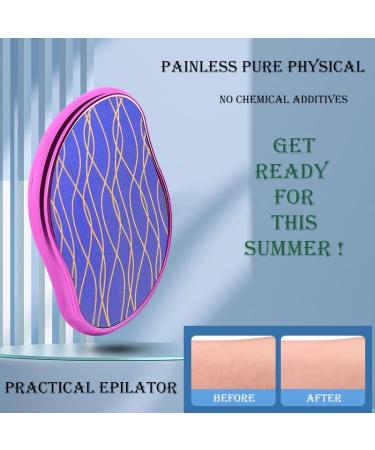 Crystal Hair Eraser Painless Hair Removal Tool Magic Nano Crystal Hair Eraser Painless Hair Remover for Men & Women Physical Epilator Apply to Any Part of Body Fast & Easy Hair Removal (Rose) - Buy Online on SooperMarket.com