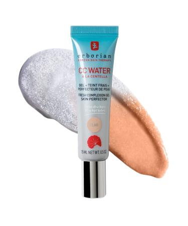 Erborian Color Correcting CC Water With Centella Asiatica, Light Aqua Gel Facial Concealer With Illuminating Finish Soothes And Hydrates - SPF Korean Skincare Skin Perfector Clair 0.5 Ounce