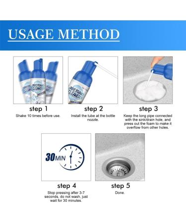Get out Foaming Drain Cleaner Foam Drain Cleaner Yugou Drain Cleaner Foaming Sink Drain Cleaner for Bathroom Kitchen (1pcs) - Buy Online on SooperMarket.com