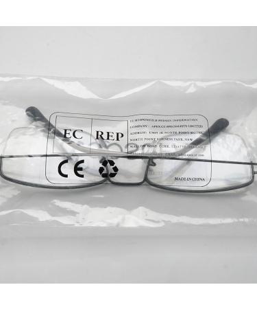 Buy Koosufa Varifocal Reading Glasses for Men - Progressive Multifocus Anti-Blue Light Half Frame Metal Glasses - Workplace & Computer Use - Available in Multiple Strengths 1.0 to 4.0 - Gold Finish - Buy Online on SooperMarket.com