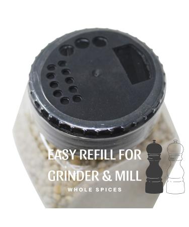 Natruen Whole White Peppercorn 18oz - Premium Grinder Refill | All Natural, Non-GMO, Vegan, Gluten Free | Kosher & Halal Compliant - Buy Online on SooperMarket.com
