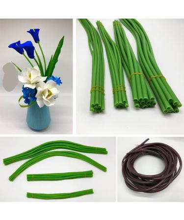 30 Tubes Green Tubing Roll for Bundling Artificial Flower Stems  12 inches DIY Kit for Wedding Bouquet Corsage and Floral Arrangement