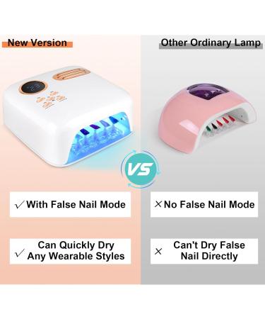 Linssy 72W UV LED Nail Lamp for Gel Nails - Professional Nail Lamp with 4 Timer Settings and LCD Display - Buy Online on SooperMarket.com