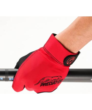 Critical Predator Billiard Glove - Non-Slip Lycra Fabric, Red - Buy Online on SooperMarket.com