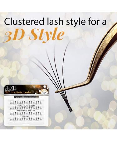 Ardell 3D Short Black False Lashes x4 Packs - Natural Looking Individuals - Buy Online on SooperMarket.com