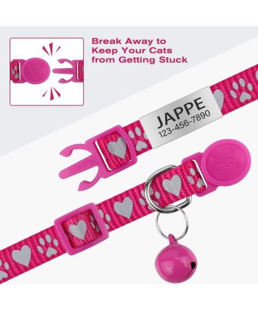 Shop Tagme Cat Neck Band - 2-Pack Reflective Collars for Kittens | Personalized Safety with Bell & Lock - Hot Pink 15-20 cm - Buy Online on SooperMarket.com