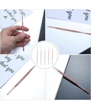 5pc Spring Earpicks Wax Curette Set - Stainless Steel Ear Cleaner for Adults | Comfortable and Sturdy Earwax Remover with Simple End Design - Buy Online on SooperMarket.com