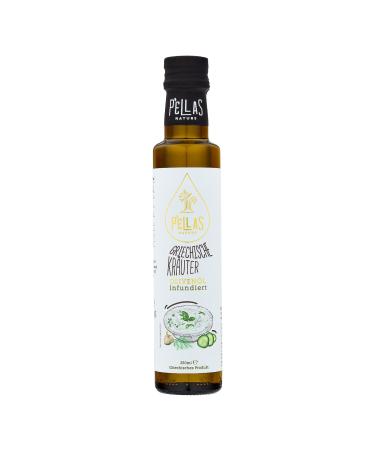 Pellas Nature Native Olive Oil Extra with Greek herbs - cold -pressed olive oil test winner from Greece OK -Kosher without additives 250ml oil bottle of olive oil with herbs