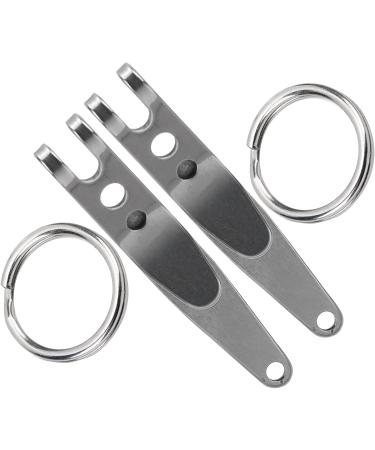Stainless Steel Carabiner Clip Key Rings - Outdoor Belt Clip for Hiking Camping & Climbing Accessories - 1.6x0.3in Silver - Buy Online on SooperMarket.com
