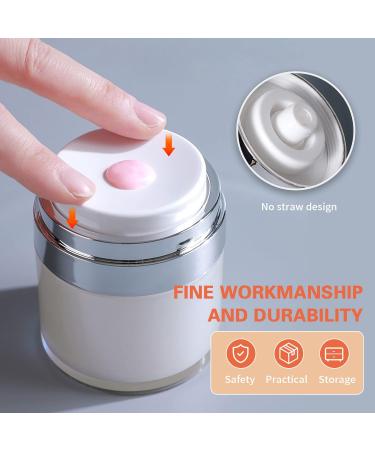 3Pcs Portable Airless Pump Cosmetic Containers - 15ml, 30ml, 50ml Sizes - Refillable Travel Bottles for Lotions, Creams, Makeup - Buy Online on SooperMarket.com