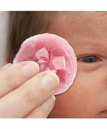 Toseky Furry Powder Puff Ultra Soft Round Makeup Powder Puff with Ribbon Bow Body Powder Applicator for Baby Kid Adult Makeup Tool for Home & Travel Pink - Buy Online on SooperMarket.com