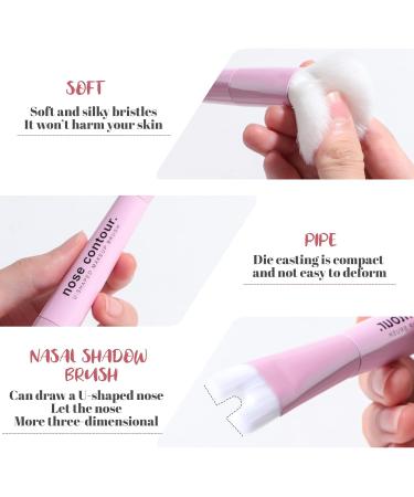 BS-MALL U-Shaped Nose Contour Makeup Brush - 2-in-1 Tool for Sculpting & Defining Features | Enhance Your Face's Natural Curves - Buy Online on SooperMarket.com