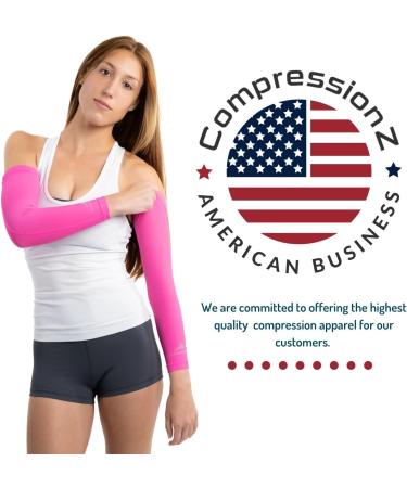 CompressionZ UV Protection Elbow Sleeve Pink - Men & Women - Size L - Buy Online on SooperMarket.com