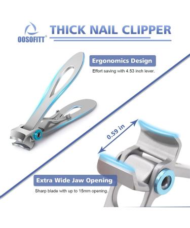 Ingrown Toenail Clippers Kit for Seniors/Adults by OOSOFITT - Wide Jaw Opening Nail Clipper for Thick Nails - Pedicure Tool for Ingrown/Thick Nails - Buy Online on SooperMarket.com