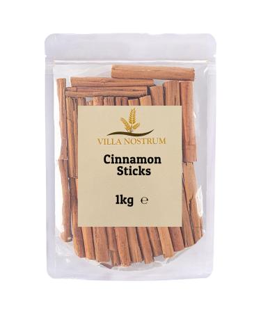 Ceylon Cinnamon Sticks (8cm) 1kg - Pure Ceylon Cinnamon Quills True Cinnamon by Villa Nostrum