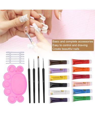Nail Art Palette Kit - 4PCS Brush Pen for Easy Drawing | Exquisite Craftsmanship for Home and Beauty Salons - International Shipping Available - Buy Online on SooperMarket.com