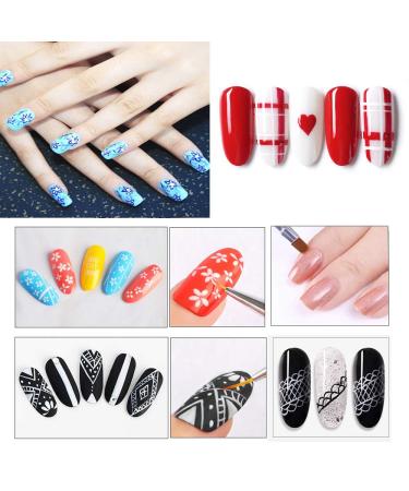 MWoot 10-Part Nail Brush Set | Nail Art Painting & Drawing Brushes for UV Gel & Acrylic Fingerails | Nail Liner Brushes & Accessories for Pedicure & Manicure - Buy Online on SooperMarket.com