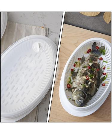Cabilock 1pc Steamer Pasta Containers Dumpling Oven Rice Multifunction White Food Grade Pp Household Products 32.7x18.6cm - Buy Online on SooperMarket.com