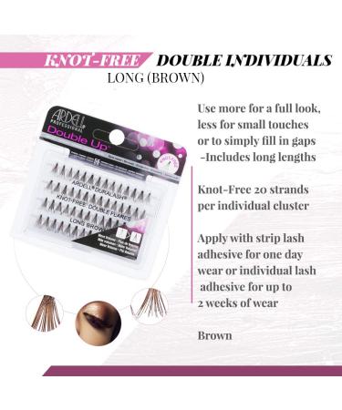 Ardell Double Up Knot-Free Long Brown Individual False Eyelashes - 4 Pack - Buy Online on SooperMarket.com