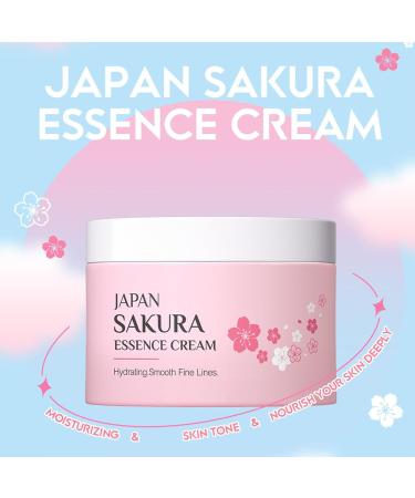 Sakura Facial Moisturizer - Cherry Blossom Face Cream with Niacinamide & Vitamin C | Hydrating Korean Skin Care for Women - Buy Online on SooperMarket.com