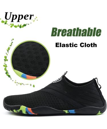 Unisex Bathing Shoes | Quick-Drying Lightweight Aqua Shoes for Men & Women | Breathable Water Shoes - Size 38 EU Black - Buy Online on SooperMarket.com
