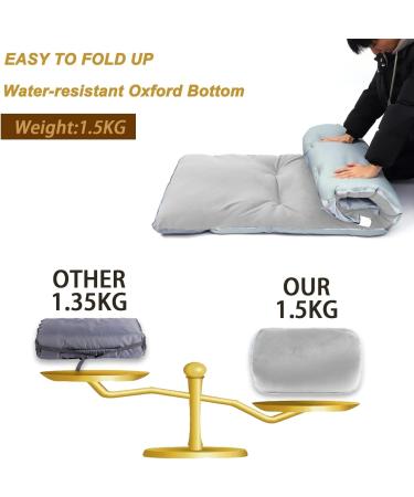 Gehannah Thick Camping Sleeping Pad - Soft Microfiber Cot Pads for Adults | Lightweight & Foldable | Ideal for Traveling, Hiking & Backpacking - Grey - Buy Online on SooperMarket.com