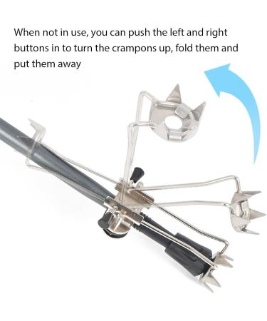 Cane Ice Tip Attachment 2PCS Stainless Steel 5-Prong Ice Tip for Cane Universal Cane Ice Tip Non-Slip Ice Grip for Winter Snow Safety Cane Ice Tip Attachment - Buy Online on SooperMarket.com