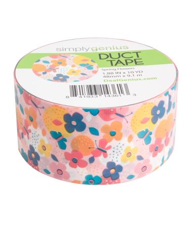 Spring Flowers Patterned Duct Tape Roll - Craft Supplies for Kids & Adults - Colored Duct Tape - Buy Online on SooperMarket.com
