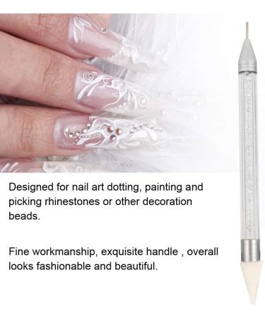 Nail Art Dotting Pen Stable And Durable Stylish And Beautiful Nail Dotting Pen for Home Beauty Salon(White crayon) - Buy Online on SooperMarket.com