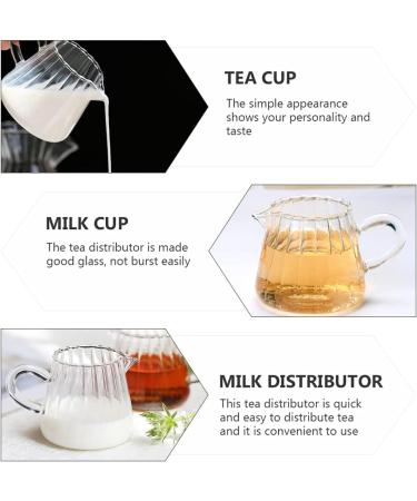Hemoton Glass Creamer Pitcher Glass Creamer Small with Handle Tea Coffee Creamer Pitchers Dispenser Sauce Serving Pitcher Creamer Jug for Kitchen Clear Glass Creamer Pourer - Buy Online on SooperMarket.com