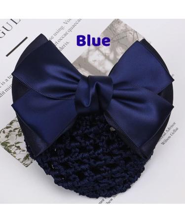 2 PCS Bowknot Hair Net Professional Bowknot Hair Clip Bow Barrette Bun Cover Bun Net for Women Girls - Buy Online on SooperMarket.com