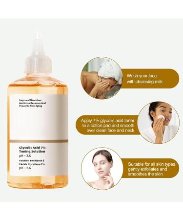 Glycolic Acid 7% Toning Solution Glycolic Acid Toner Glycolic Acid 7% Toning Resurfacing Solution Moisturize & Strengthen Skin Exfoliating Glycolic Acid 7% Toning Solution 240 ml - Buy Online on SooperMarket.com