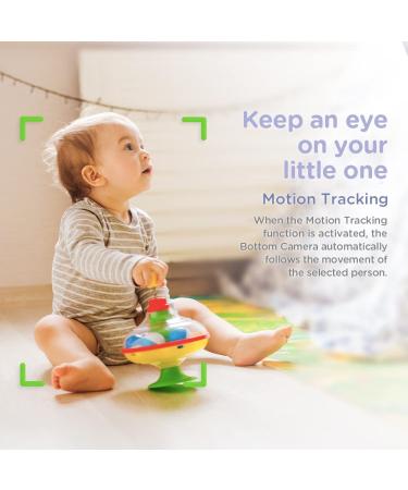 Hubble Connected Dual Camera Baby Monitor with AI Motion Tracking and Night Vision - 5 Screen, Remote Pan Tilt Zoom, Room Temperature Sensor - Buy Online on SooperMarket.com