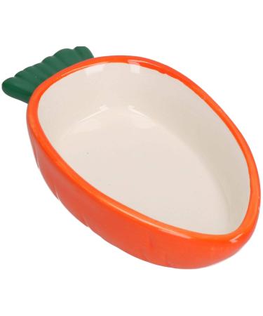 Small Animals Pet Carrot Shaped Bowl For Nibbles Food 5.3" 1PK