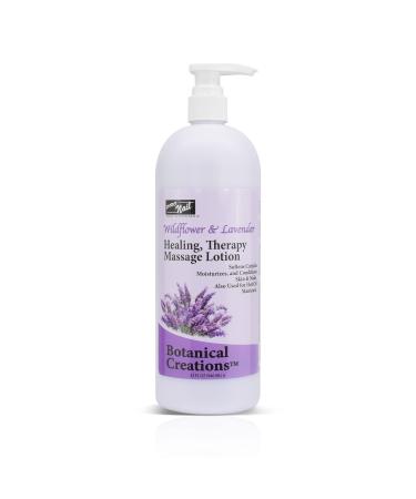 PRONAIL - Healing Therapy Massage Lotion - Professional Pedicure  Body and Hot Oil Manicure  Infused with Natural Oils  Vitamins  Panthenol and Amino Acids (Lavender  32 Ounce) Lavender 32 Ounce (Pack of 1)