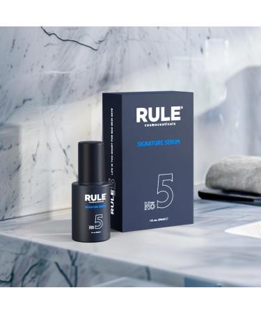 RULE Vitamin C Face Serum for Men - Anti-Aging Serum with Hyaluronic Acid Caviar & Niacinamide - Brightens Skin Reduces Fine Lines & Dark Spots - 1 Fl Oz - Buy Online on SooperMarket.com