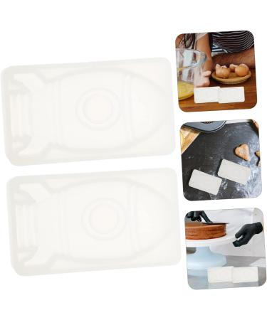 IMIKEYA Soap 2pcs Silicone Mold Decorate Silica Gel Household Shot Molds 5.2X3X1.5CM White - Buy Online on SooperMarket.com