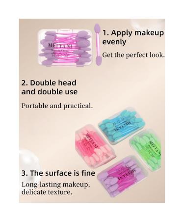 Buy 5 Packs of 100PCS Professional Double Head Eyeshadow Brushes - Multicolor Disposable Makeup Tools (Blue) - Fast International Shipping - Buy Online on SooperMarket.com