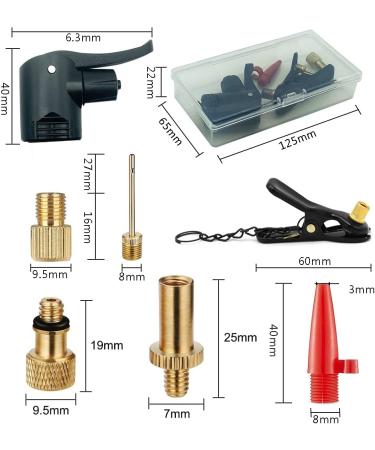 Universal Bicycle Valve Adapter Pump Head Set | Schrader Presta & Dunlop Compatible | Perfect for All Tires & Footballs - Buy Online on SooperMarket.com