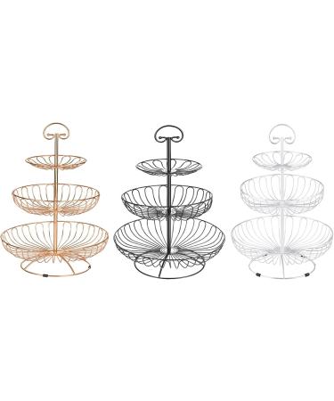 Fruit Basket Bowl 3 Layers Wire Basket Stand Kitchen Countertop Organizer Fruit Vegetable Bowl Fruit Basket Fruit Bowls (Color : Golden) - Buy Online on SooperMarket.com