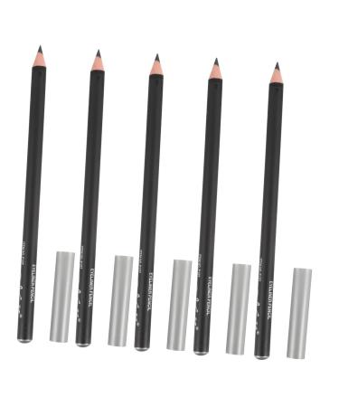 BELLIFFY 12pcs Black Eyeliner 1 Highlighter Eye Liner Pen Eye Grooming Pens Beauty Supply Makeup Tool Wood