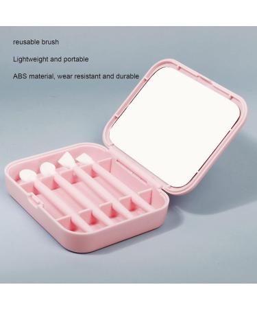 Silicone Makeup Brush Set | Reusable Portable Eyeshadow Brushes with HD Mirror - Ideal for Travel Makeup - Buy Online on SooperMarket.com