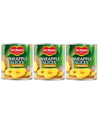 3 x 435g Pineapple Fruit Slices In Juice Ice Cream Cake Pie Filler Topping Dessert Healthy Lunch Snack