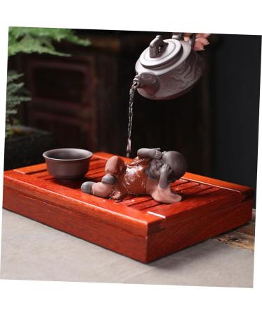 Alipis Tea Pet Chinese Decor Fairy Feng Shui Laughing Buddha Car Decoration Buddha Ornament Maitreya Buddha Figurine Desk Decor Monk Outdoor Statue Three No Purple Clay Decorations Red 13.3X6.5CM - Buy Online on SooperMarket.com