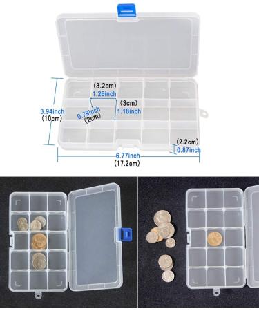 DUOFIRE Adjustable Plastic Organizer Container Storage Box with 15 Grids - 4 Pack, Ideal for Jewelry, Beads, Earrings, Fishing Hooks, Small Accessories - Buy Online on SooperMarket.com
