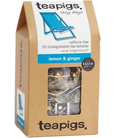 Teapigs Lemon and Ginger Tea Bags Made With Whole Leaves (1 Pack of 50 Tea Bags) & Teapigs Liquorice and Peppermint Tea Made With Whole Flowers (1 Pack of 50 Tea Bags) + Peppermint Tea 125 g (Pack of 1) - Buy Online on SooperMarket.com